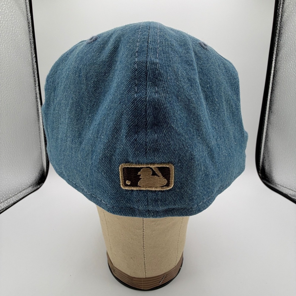 St. Louis Cardinals Fitted Hat Sz 7 1/2 New Era 59FIFTY Blue Denim Tweed Cap NEW - Picture 5 of 11